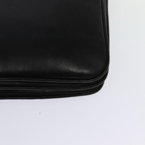 GUCCI Web Sherry Line Shoulder Bag Leather Black Gold - Picture 13 of 16